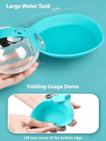 Fashion Leak-Proof Pet Dog Water Bottle With Collapsible Silicone Bowl - Image 3