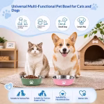 Stainless Steel Dog Basin Paw Print Pet - Image 4